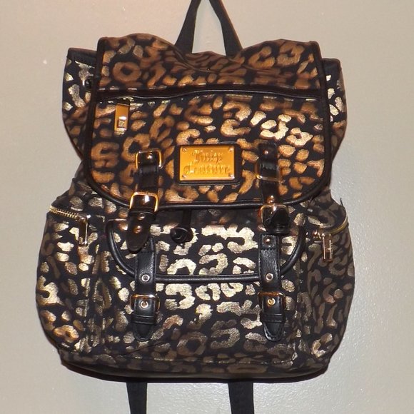 Juicy Couture Black Gold Backpack Purse Large main image 4